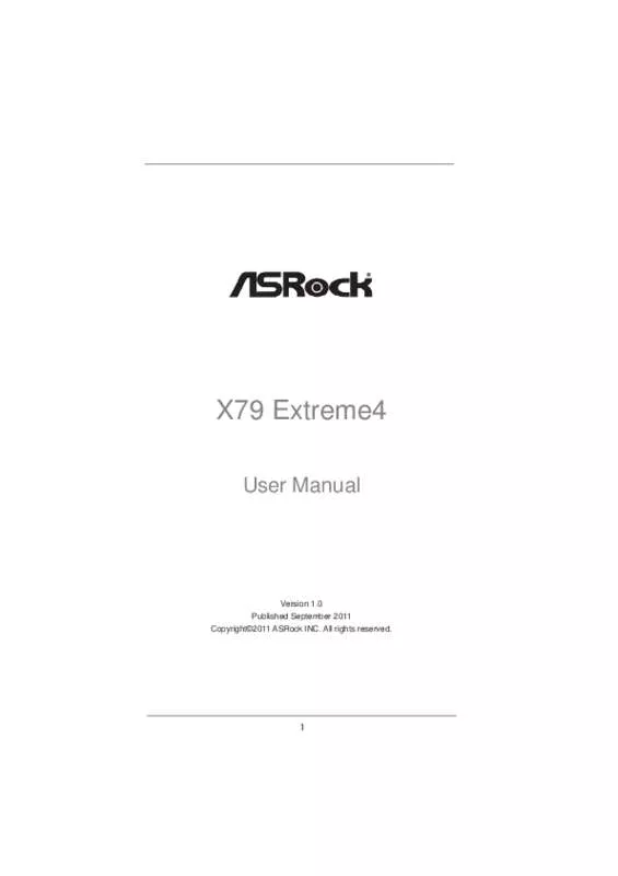 Mode d'emploi ASROCK X79 EXTREME4