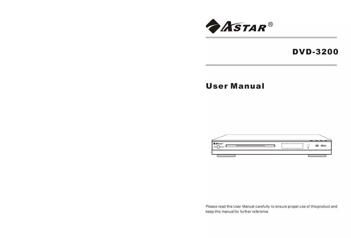 Mode d'emploi ASTAR DVD-3200