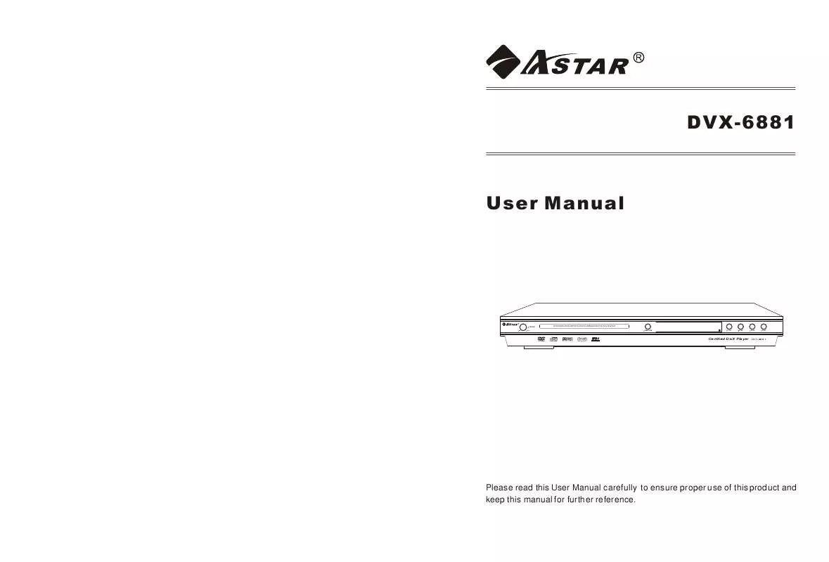Mode d'emploi ASTAR DVX-6881