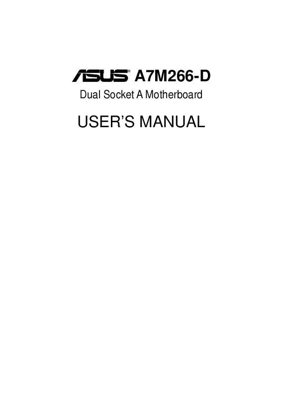 Mode d'emploi ASUS A7M266-D