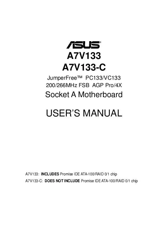 Mode d'emploi ASUS A7V133-C