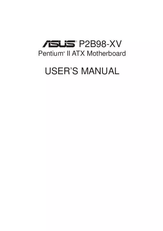 Mode d'emploi ASUS P2B98-XV