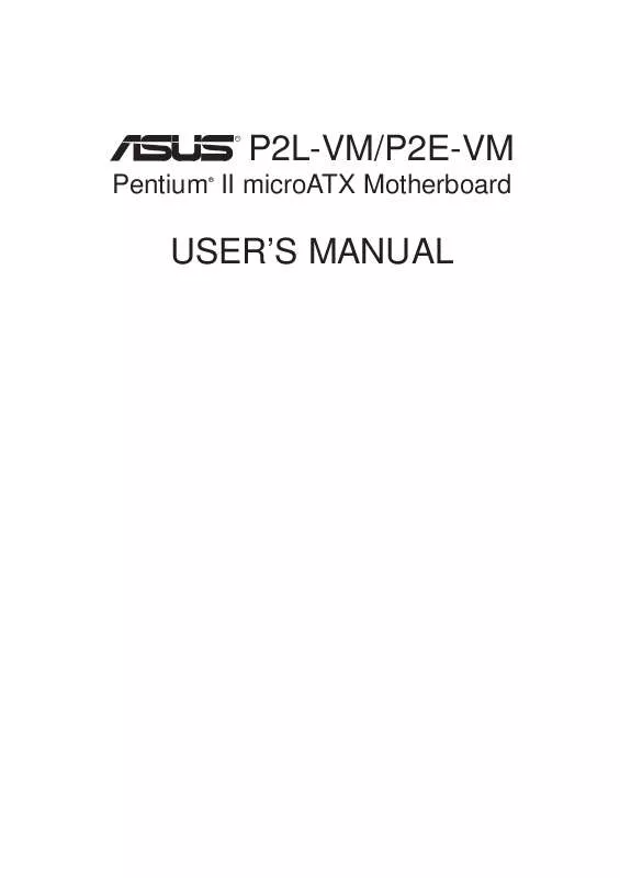 Mode d'emploi ASUS P2L-VM