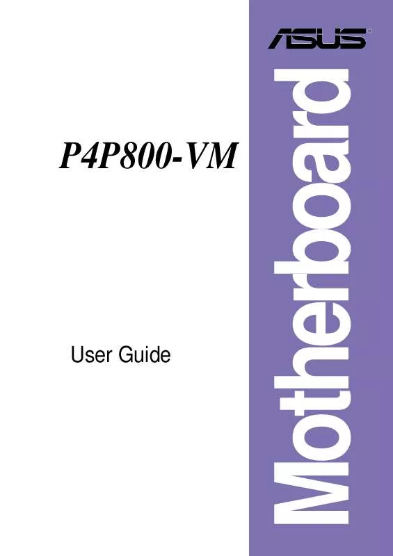 Mode d'emploi ASUS P4P800-VM