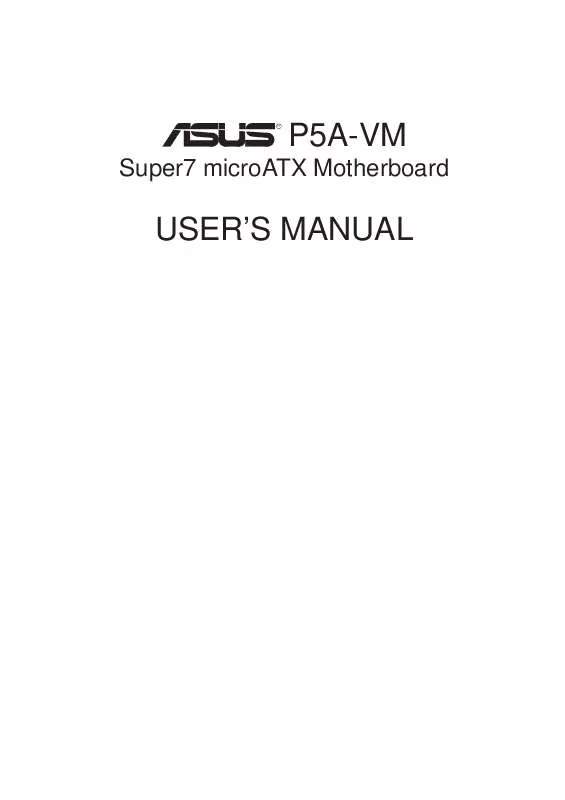 Mode d'emploi ASUS P5A-VM