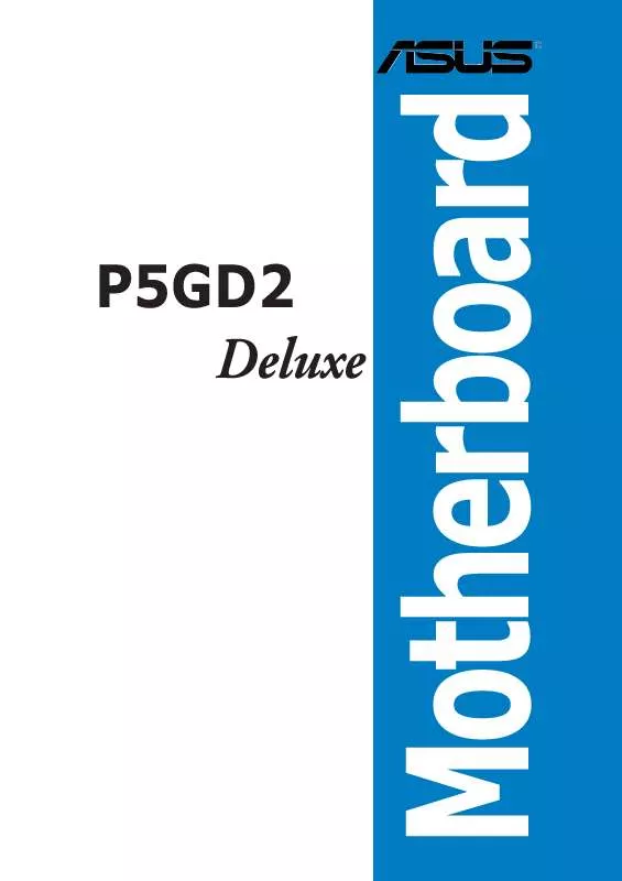 Mode d'emploi ASUS P5GD2 DELUXE