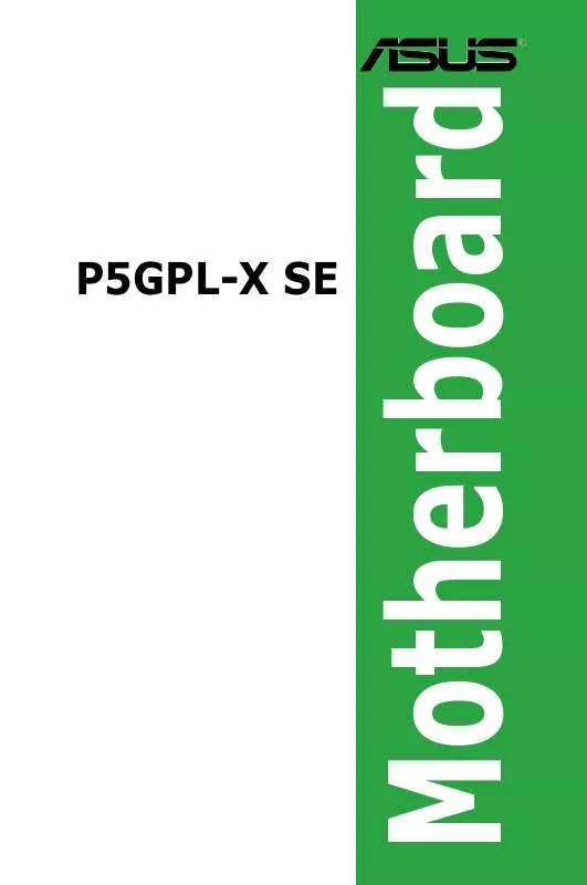 Mode d'emploi ASUS P5GPL-X SE