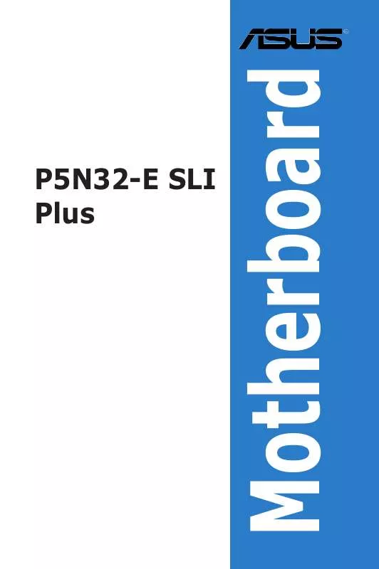 Mode d'emploi ASUS P5N32-E SLI PLUS