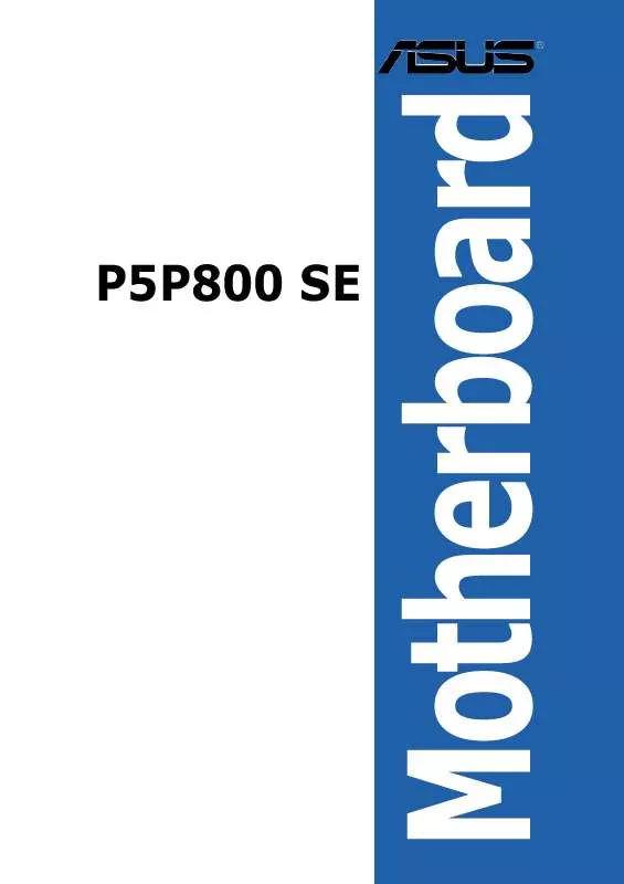 Mode d'emploi ASUS P5P800 SE