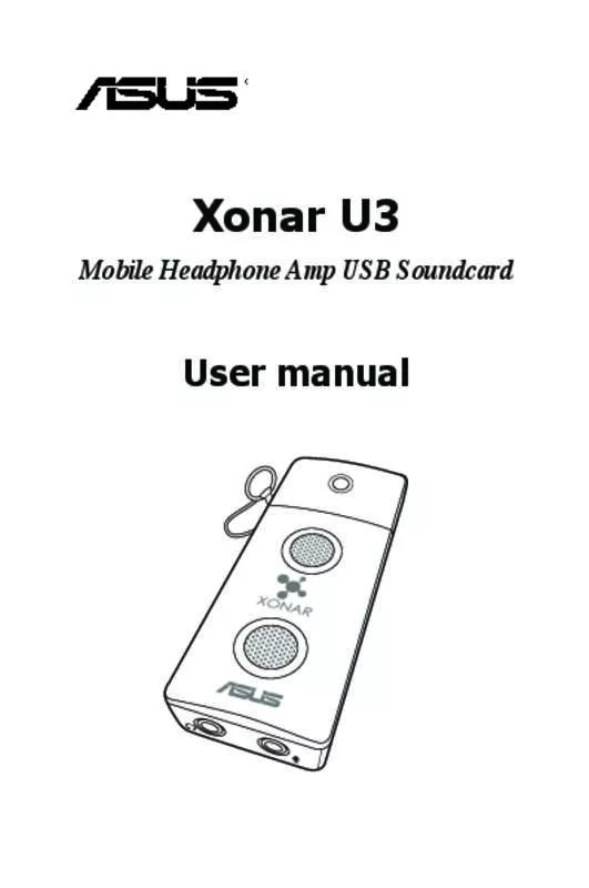 Mode d'emploi ASUS XONAR U7