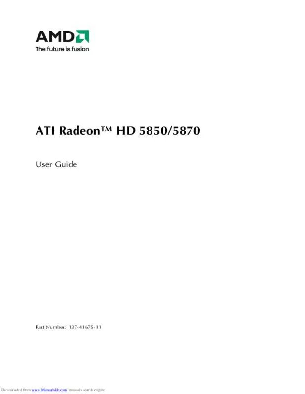 Mode d'emploi ATI RADEON HD 5770