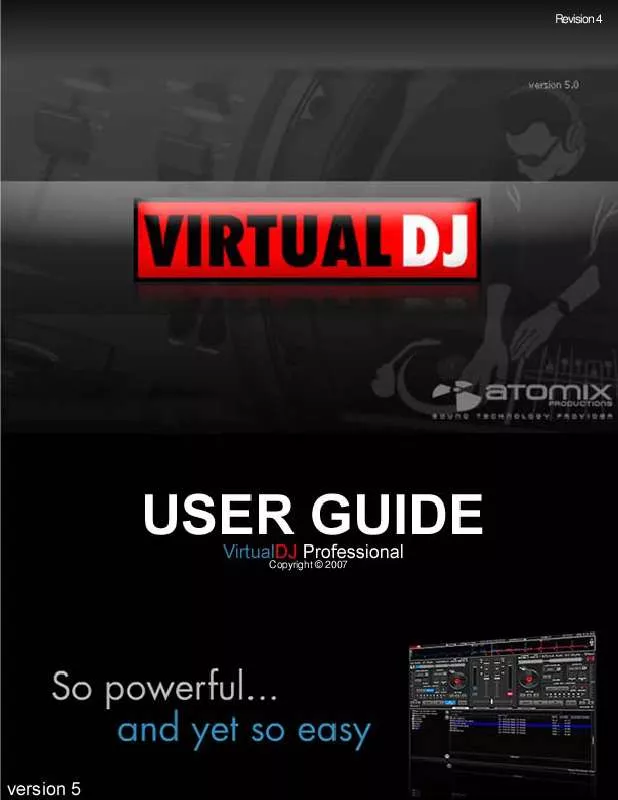 Mode d'emploi ATOMIX PRODUCTIONS VIRTUAL DJ