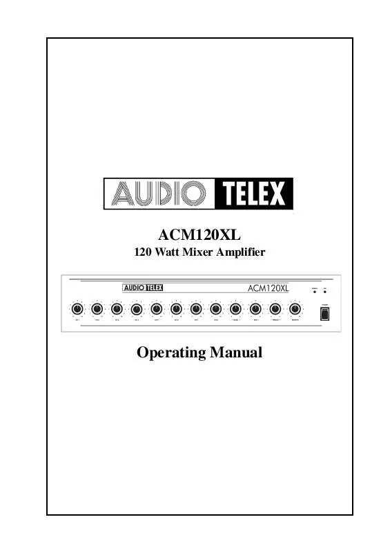 Mode d'emploi AUDIO TELEX ACM120XL
