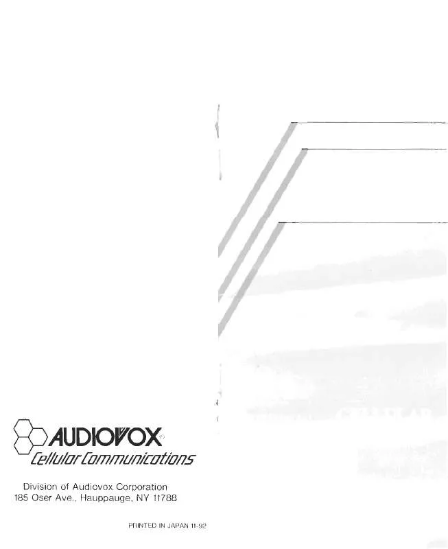 Mode d'emploi AUDIOVOX CTX3200