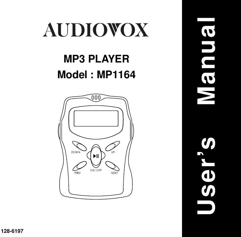 Mode d'emploi AUDIOVOX MP1164