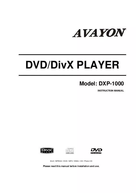 Mode d'emploi AVAYON DXP-1000