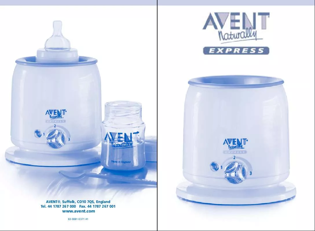 Mode d'emploi AVENT EXPRESS BOTTLE AND BABYFOOD WARMER