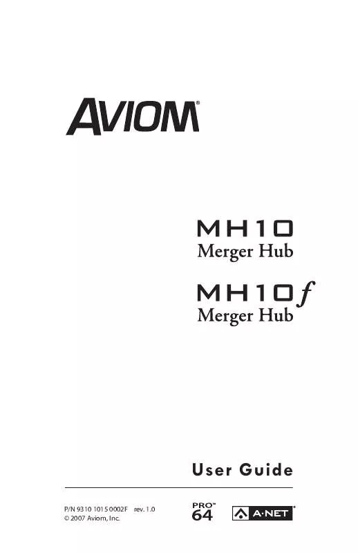 Mode d'emploi AVIOM MH10