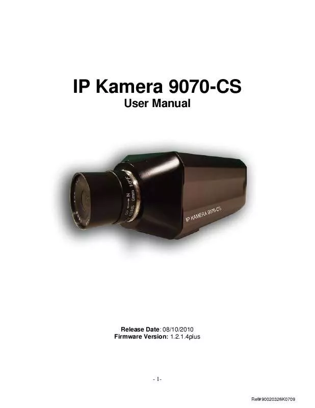 Mode d'emploi AVIOSYS IP KAMERA 9070-CS