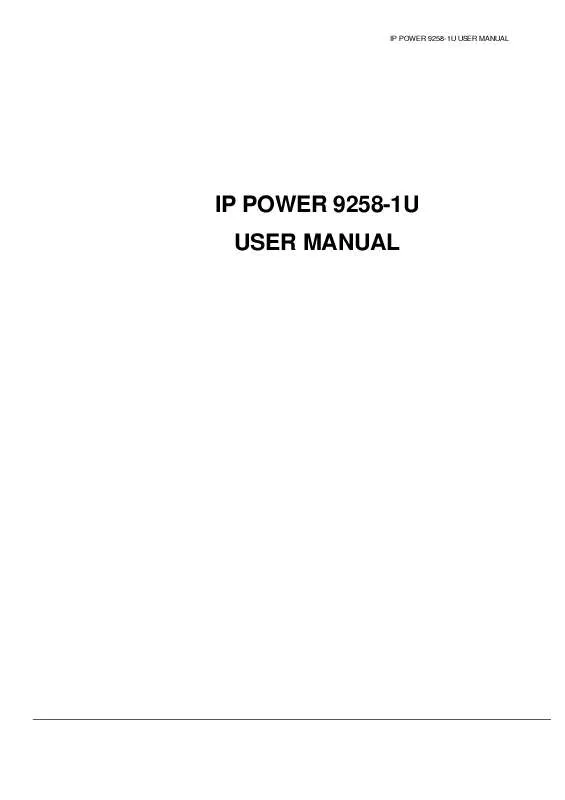 Mode d'emploi AVIOSYS IP POWER 9258-1U