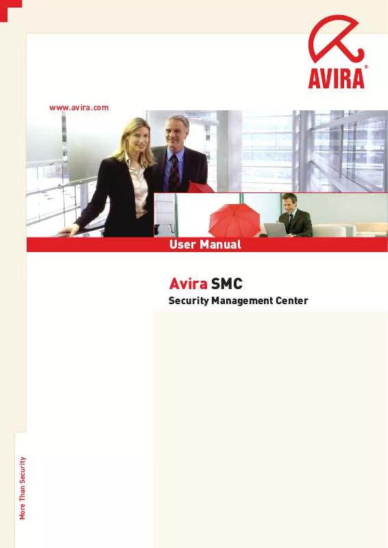 Mode d'emploi AVIRA ANTIVIR SECURITY MANAGEMENT CENTER-SMC