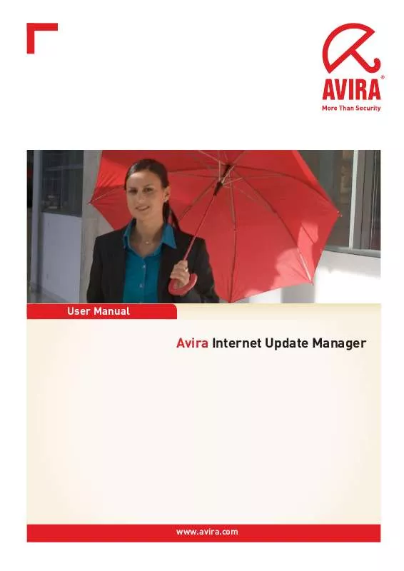 Mode d'emploi AVIRA INTERNET UPDATE MANAGER