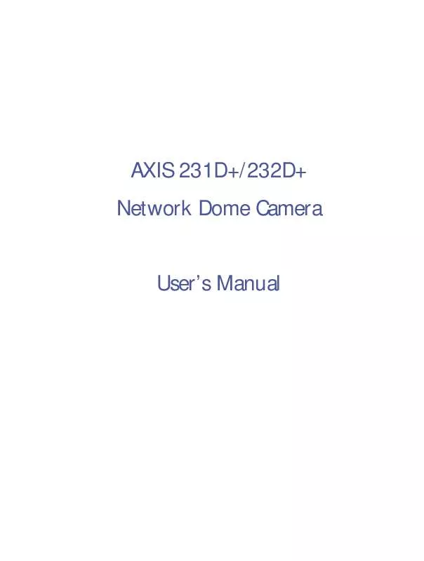 Mode d'emploi AXIS 232D-