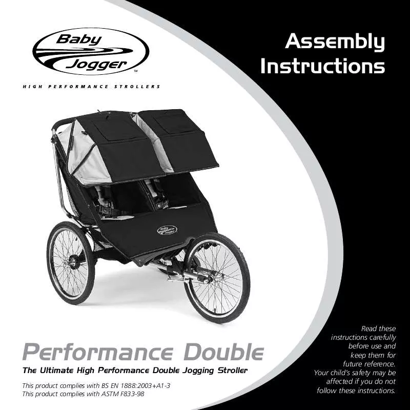 Mode d'emploi BABY JOGGER PERFORMANCE DOUBLE