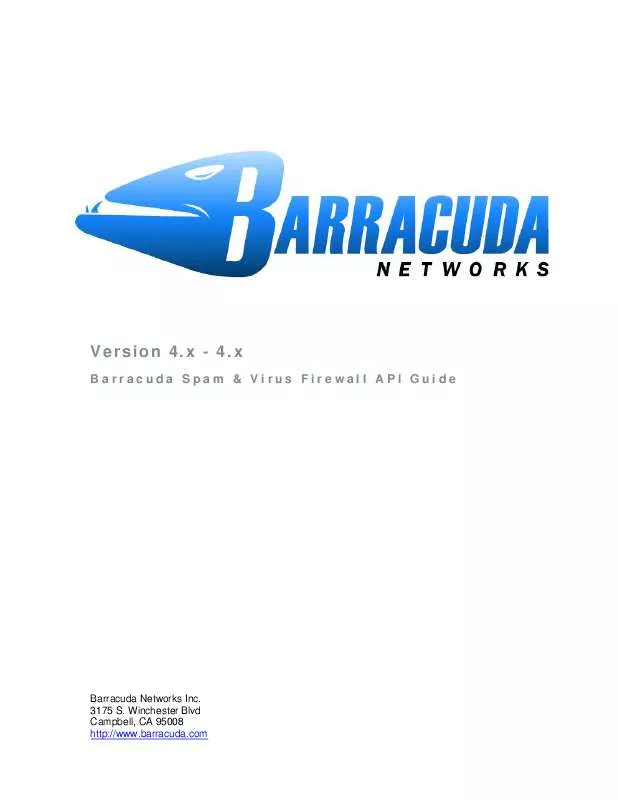 Mode d'emploi BARRACUDA SPAM 4.0