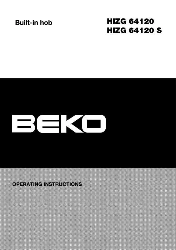 Mode d'emploi BEKO HIZG64120