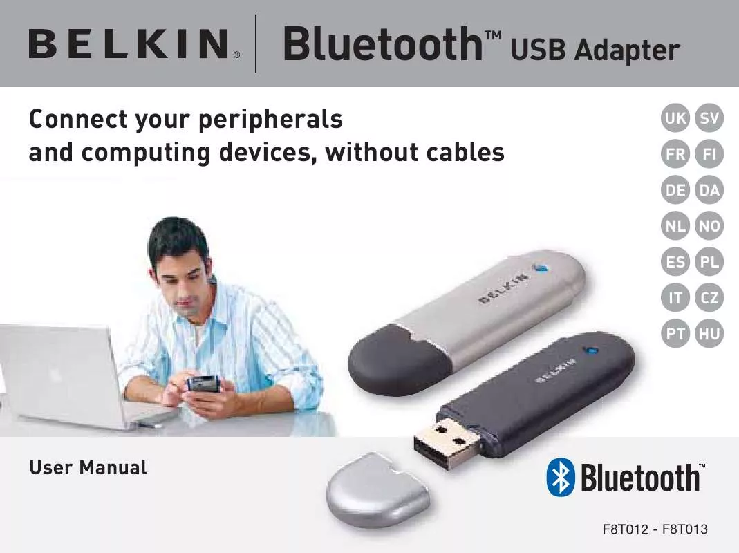 Mode d'emploi BELKIN BLUETOOTH USB ADAPER