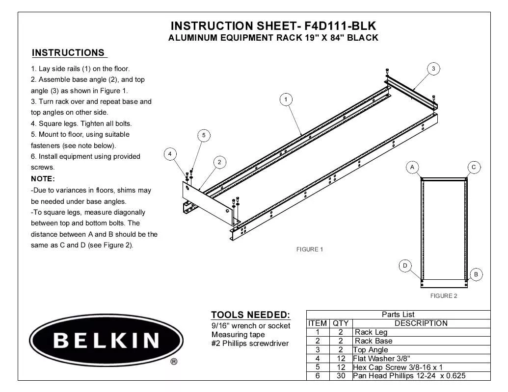 Mode d'emploi BELKIN F4D111-BLK