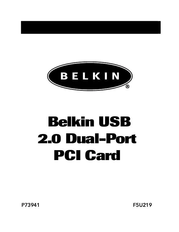 Mode d'emploi BELKIN P73941-F5U219