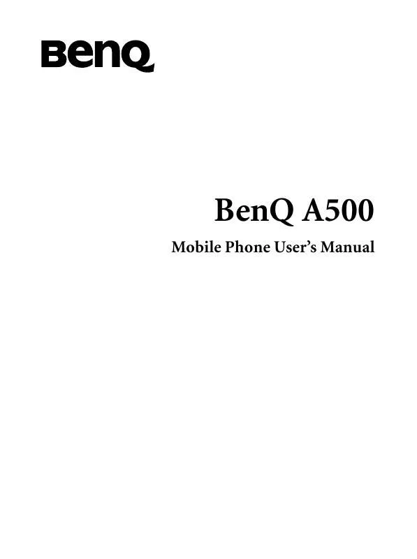 Mode d'emploi BENQ A500