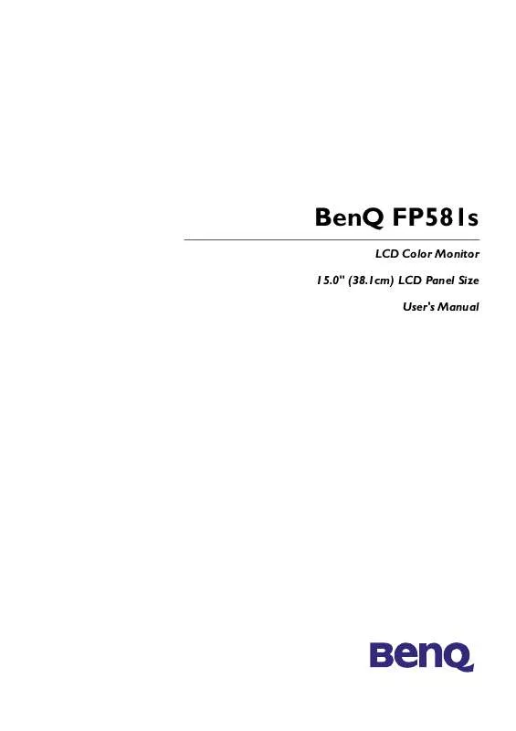 Mode d'emploi BENQ FP581