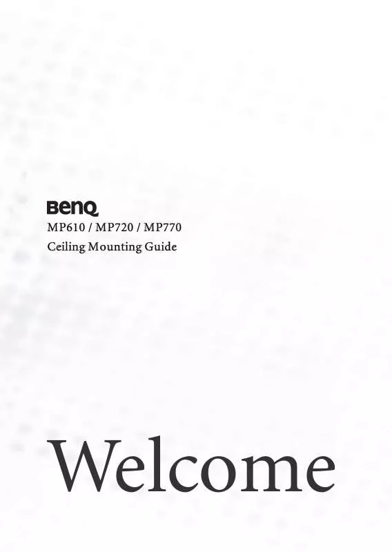Mode d'emploi BENQ MP720