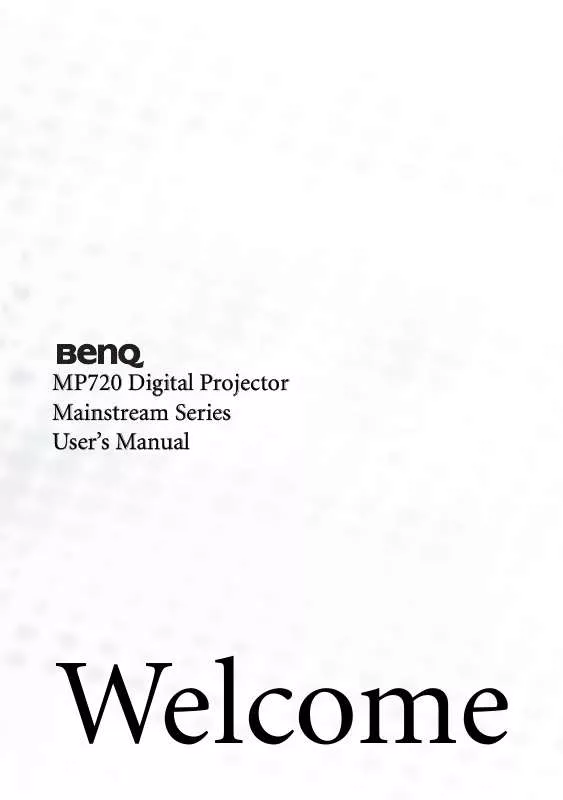 Mode d'emploi BENQ MP720P