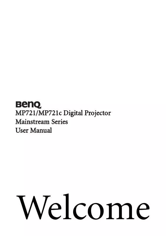 Mode d'emploi BENQ MP721C