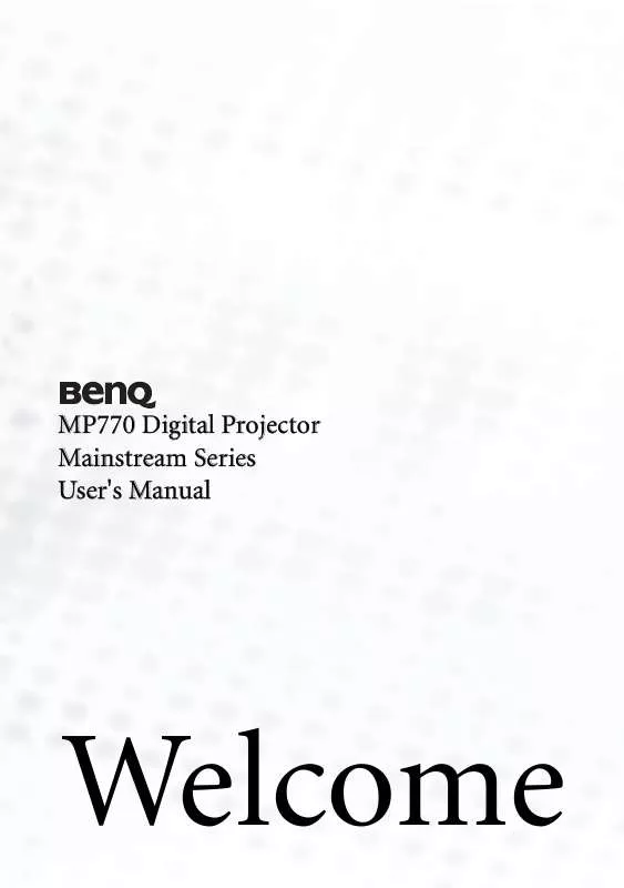 Mode d'emploi BENQ MP770