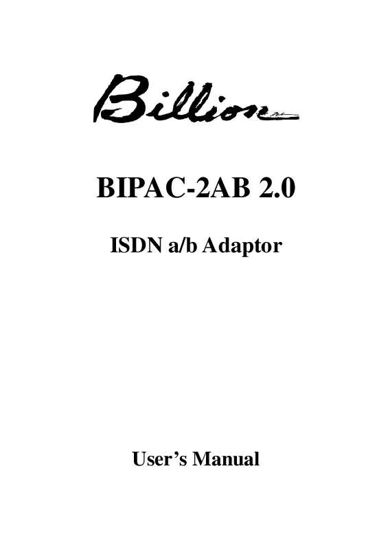 Mode d'emploi BILLION BIPAC 2AB 2.0