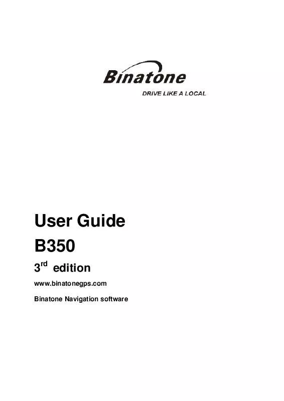 Mode d'emploi BINATONE B350