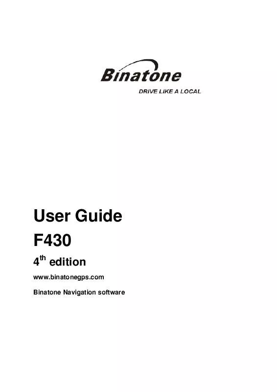 Mode d'emploi BINATONE F430