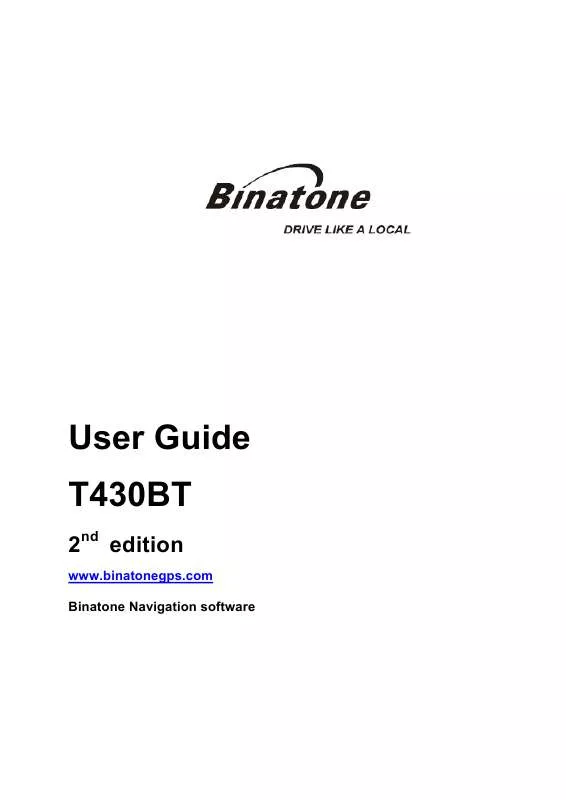 Mode d'emploi BINATONE T430BT