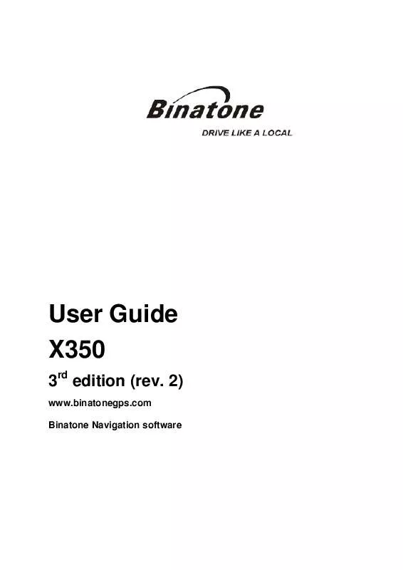 Mode d'emploi BINATONE X350