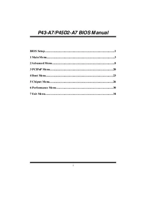 Mode d'emploi BIOSTAR P45D2-A7