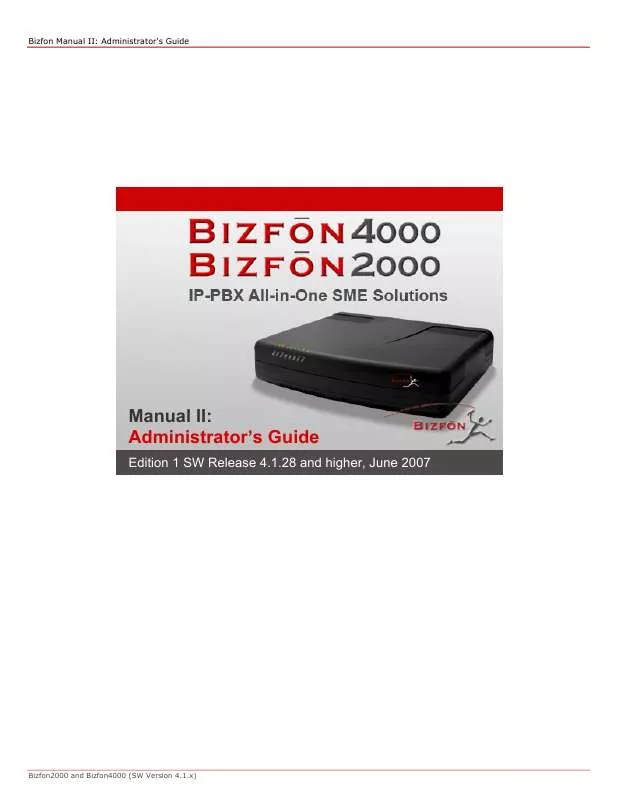 Mode d'emploi BIZFON BIZFON 4000