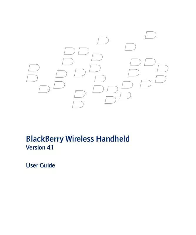 Mode d'emploi BLACKBERRY 7520 WIRELESS HANDHELD