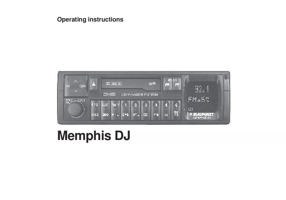 Mode d'emploi BLAUPUNKT MEMPHIS DJ