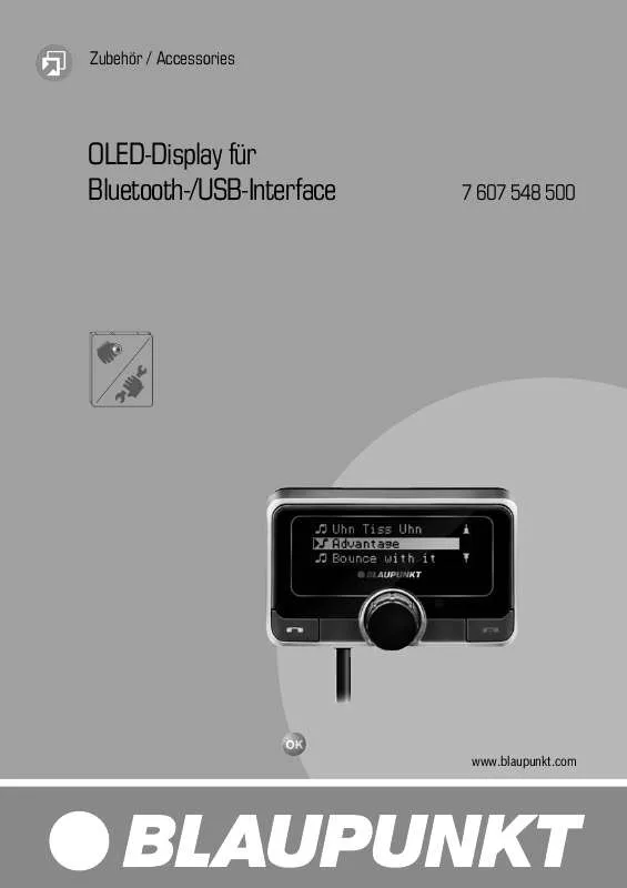 Mode d'emploi BLAUPUNKT OLED-DISPLAY BT/USB-INTERFACE