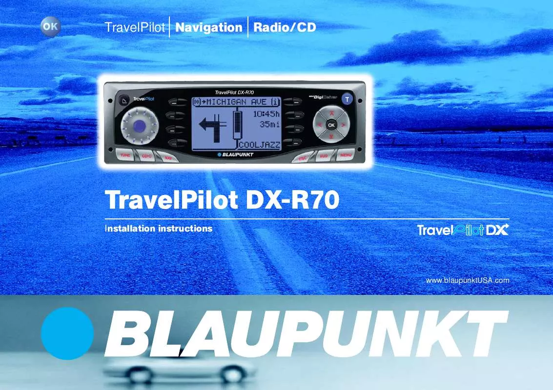 Mode d'emploi BLAUPUNKT TRAVEL PILOT DX-R70A USA